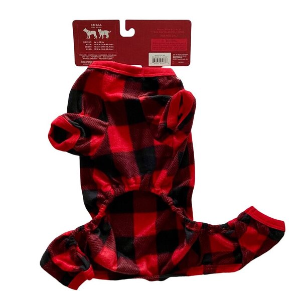 Wondershop Pet Pajamas Buffalo Check Black Red Dog Cat Small NEW NWT - Picture 3 of 9